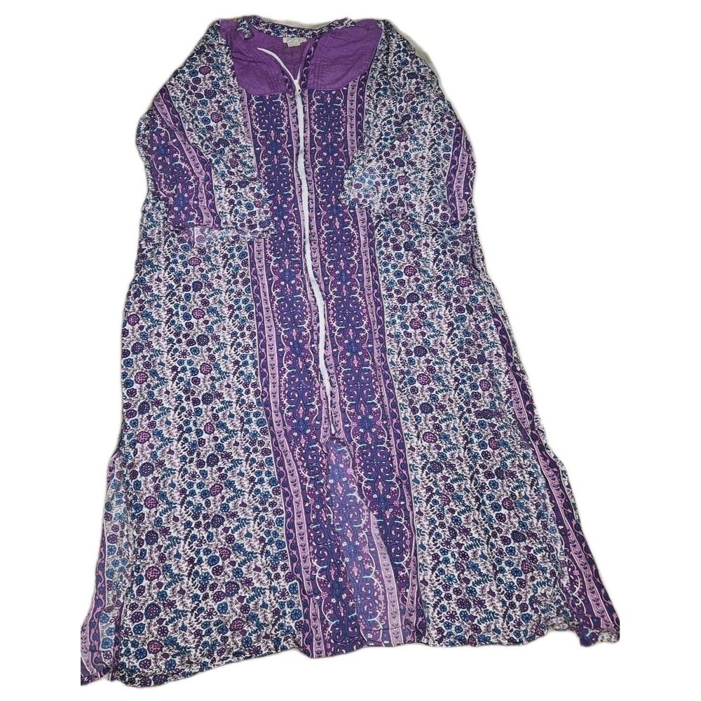 1970’s Vintage Long Nightgown 3X Floral Boho Hippie Maxi Grannycore Cottagecore